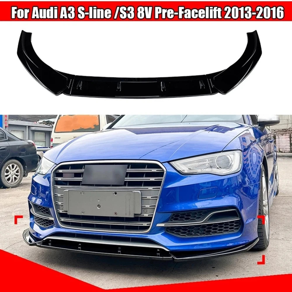 Audi A3/S3 8V S-Line Front Lip Splitter (2013–2016)