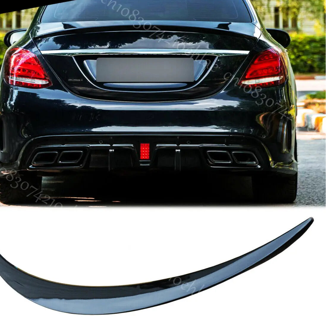 Mercedes-Benz C-Class W205 Sedan Boot Lip Spoiler (2015–2021)