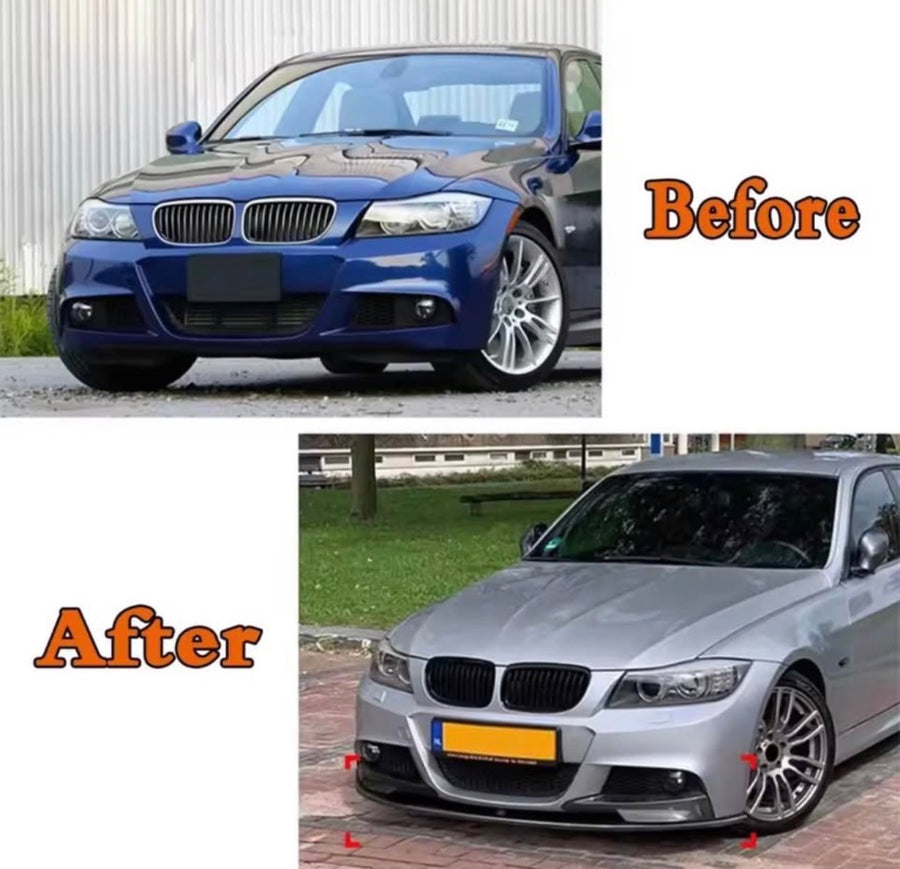 BMW E90/E91 M-Sport Gloss Black Front Splitter Lip