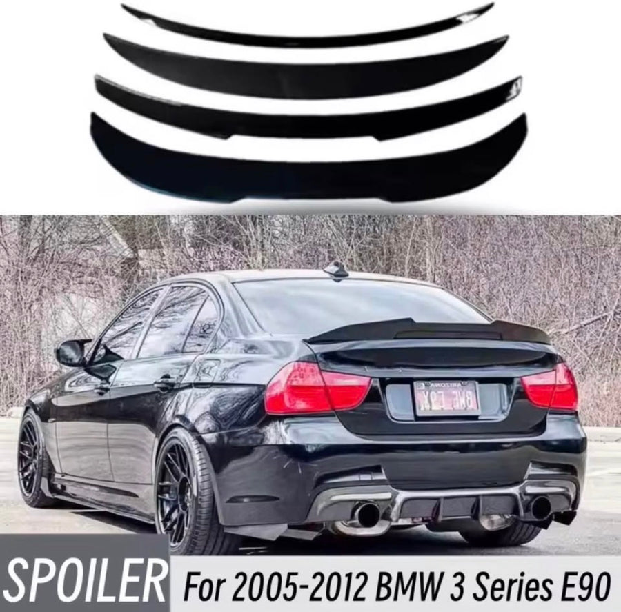 BMW E90 M-Style Gloss Black Rear Boot Spoiler
