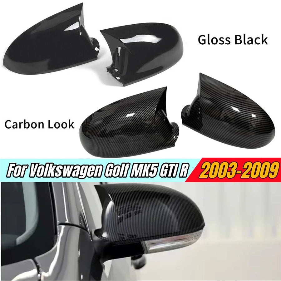 Volkswagen Golf 5 GTI Carbon-Look / Gloss Black Mirror Covers (2003–2009)