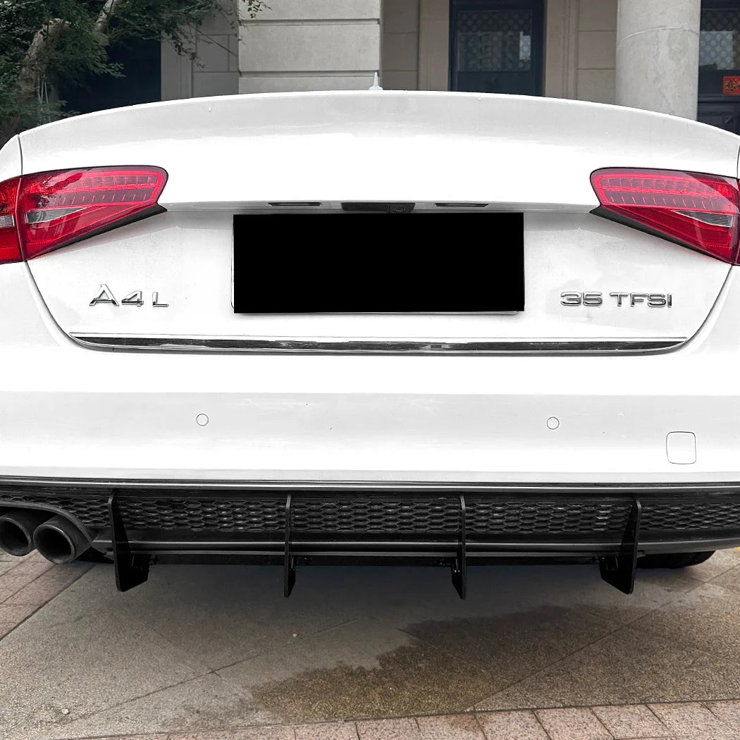Audi A4 B8.5 S-Line Gloss Black Rear Diffuser (2013–2016)