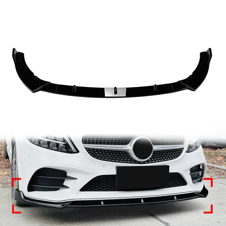 Mercedes-Benz C-Class W205 AMG-Line Front Lip Splitter (2019–2021)