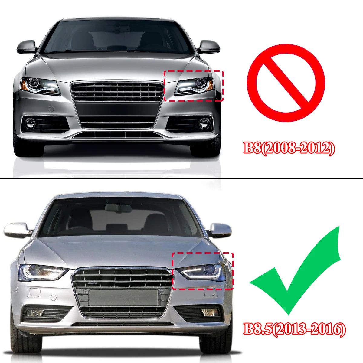 Audi A4 / S4 B8.5 Black Honeycomb Front Grille (2013–2015)