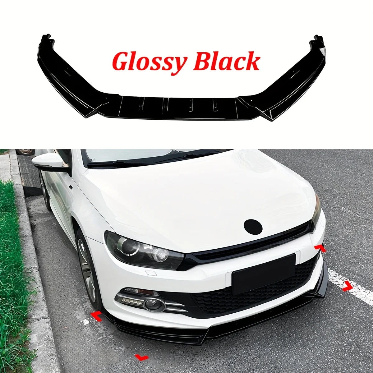 Volkswagen Scirocco Mk3 R-Line/GTS 3-Piece Front Lip Splitter (2008–2014)
