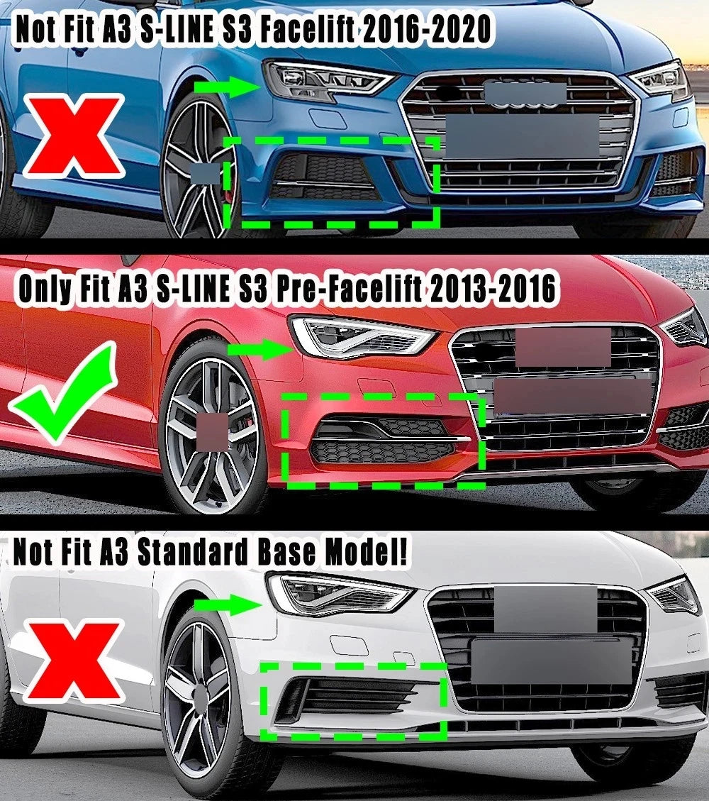 Audi A3/S3 8V S-Line Front Lip Splitter (2013–2016)