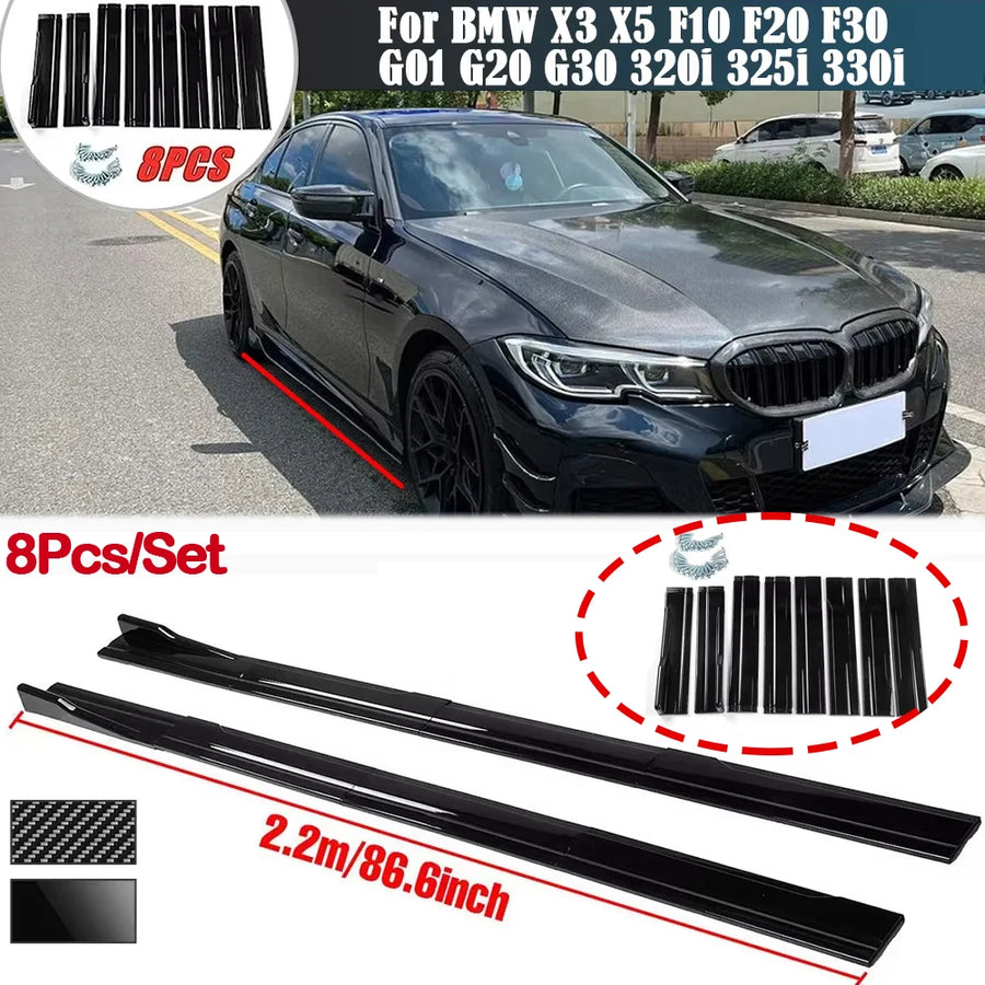 BMW 2.2M Gloss Black Side Skirt Extensions – F10 F20 F30 G01 G20 G30 X3 X5