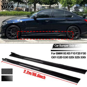 BMW 2.2M Gloss Black Side Skirt Extensions – F10 F20 F30 G01 G20 G30 X3 X5