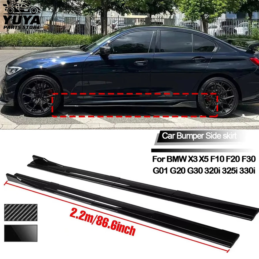 BMW 2.2M Gloss Black Side Skirt Extensions – F10 F20 F30 G01 G20 G30 X3 X5
