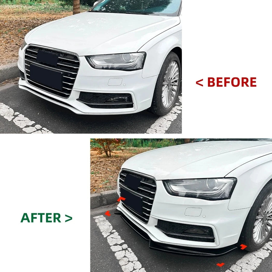 Audi A4/S4 B8.5 S-Line 3-Piece Front Lip Splitter (2012–2015)