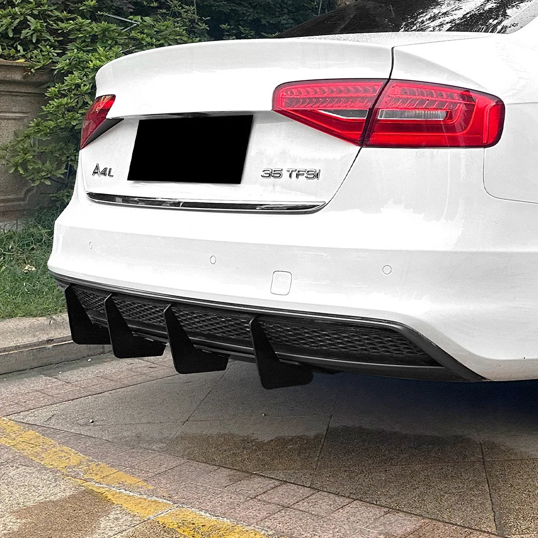 Audi A4 B8.5 S-Line Gloss Black Rear Diffuser (2013–2016)