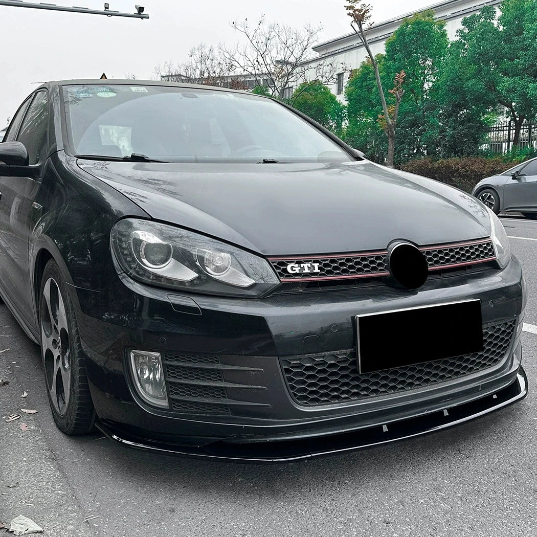 Volkswagen Golf Mk6 GTI Front Bumper Lip Splitter Kit (2008–2012)