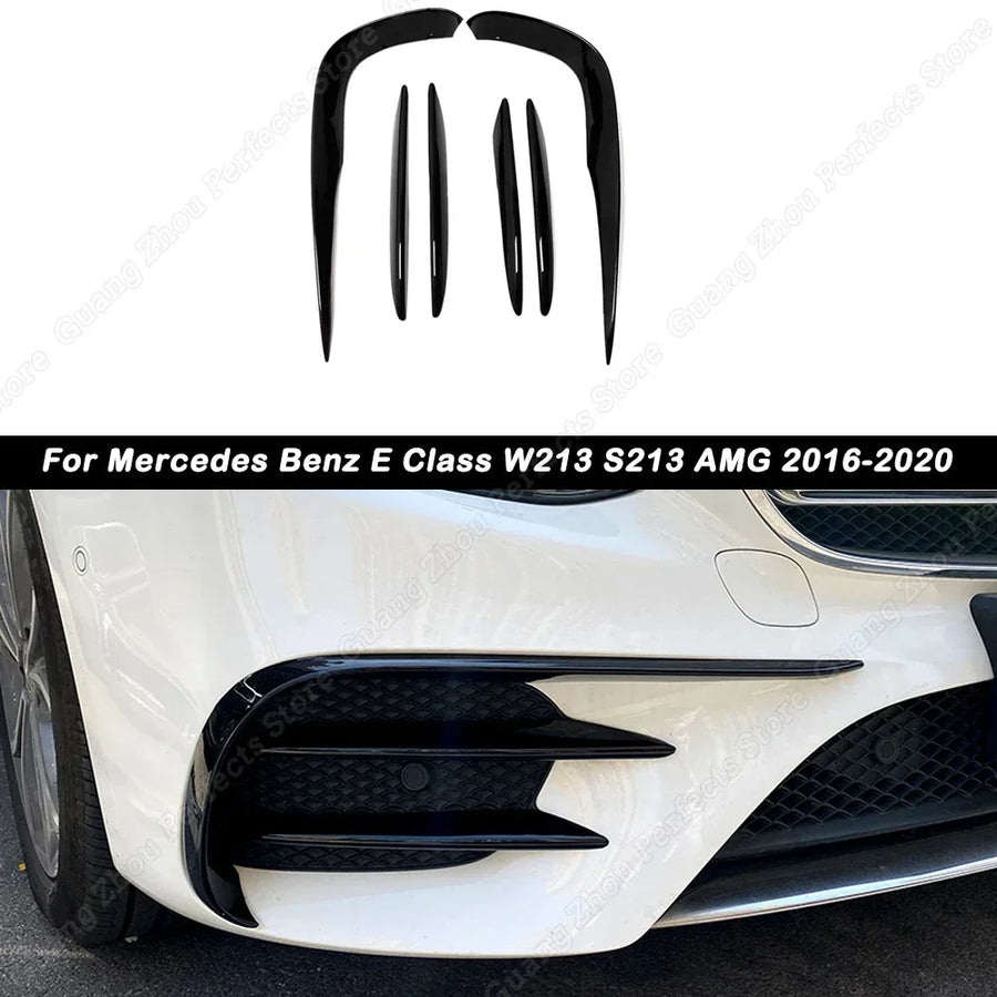 Mercedes-Benz E-Class W213/S213 AMG-Line Front Bumper Trim Kit (2016–2020)