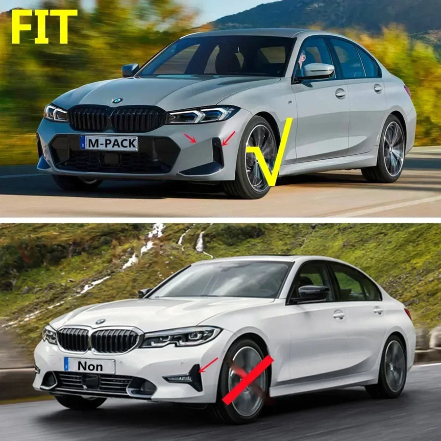 Maxton Style BMW G20 / G21 3 Series LCI Maxton Style Front Lip Splitter – Gloss Black (2022–2025 M Sport)